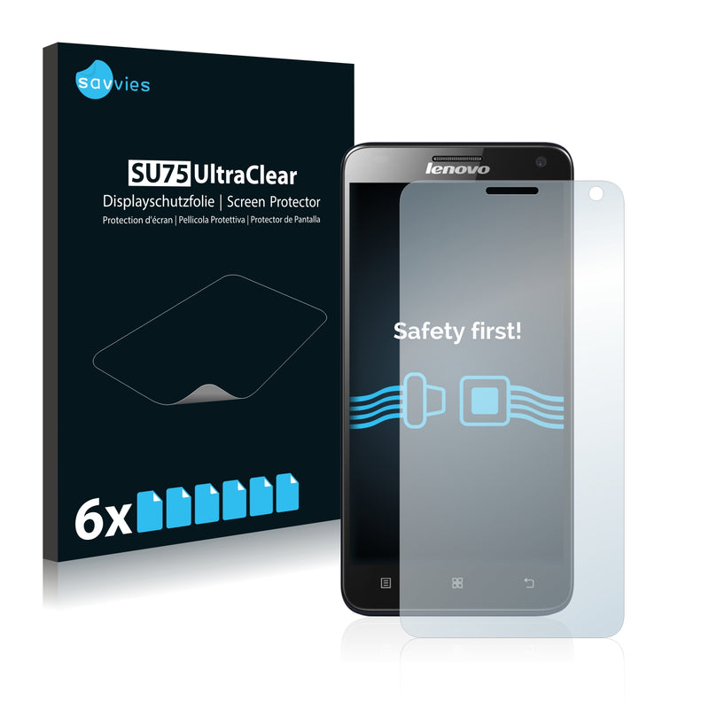 6x Savvies SU75 Screen Protector for Lenovo S580