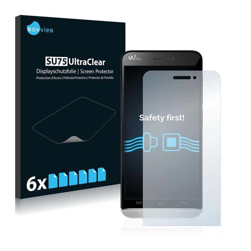 6x Savvies SU75 Screen Protector for Wiko Wax 4G