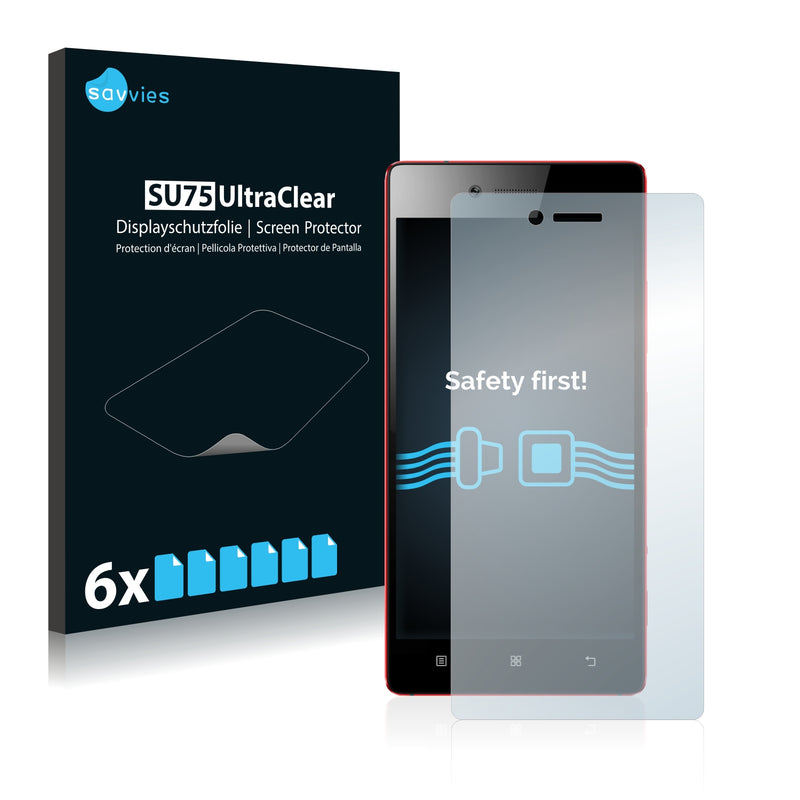 6x Savvies SU75 Screen Protector for Lenovo Vibe Shot