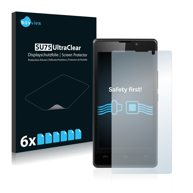 6x Savvies SU75 Screen Protector for Prestigio Wize A3