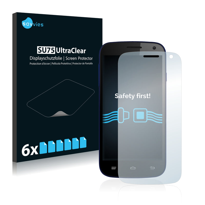 6x Savvies SU75 Screen Protector for Gigabyte GSmart Akta A4