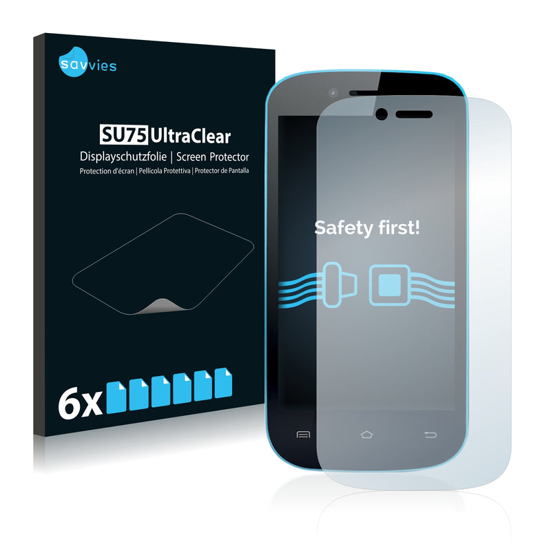 6x Savvies SU75 Screen Protector for Logicom L-ement 400