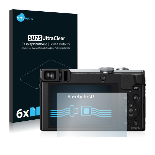 6x Savvies SU75 Screen Protector for Panasonic Lumix DMC-TZ70