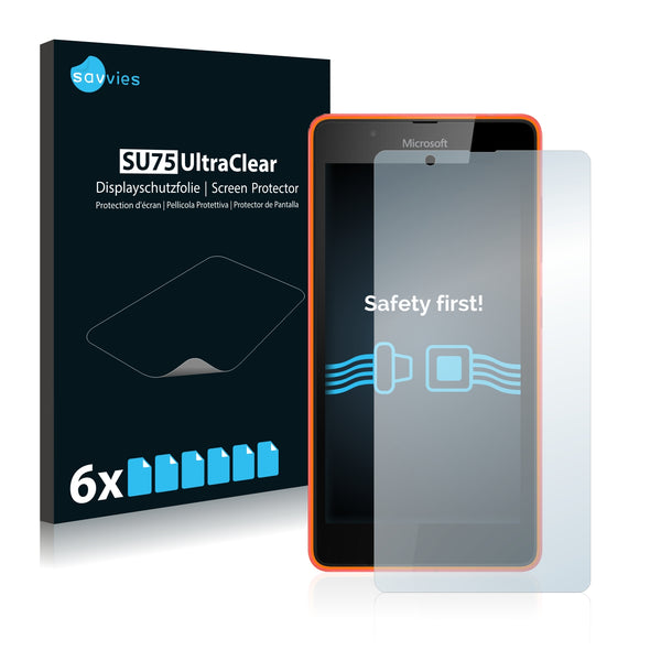 6x Savvies SU75 Screen Protector for Microsoft Lumia 540