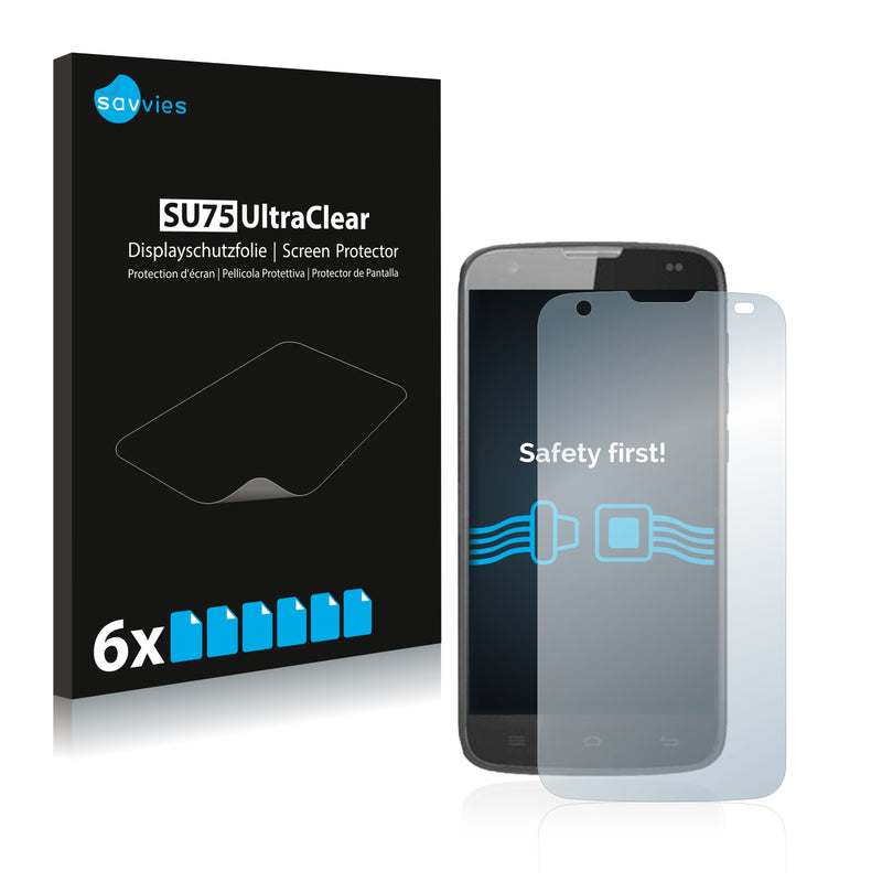 6x Savvies SU75 Screen Protector for Yezz Andy 5EL