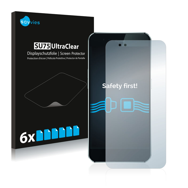 6x Savvies SU75 Screen Protector for Gigaset ME Pro