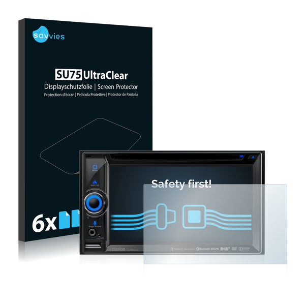 6x Savvies SU75 Screen Protector for Clarion NX504E