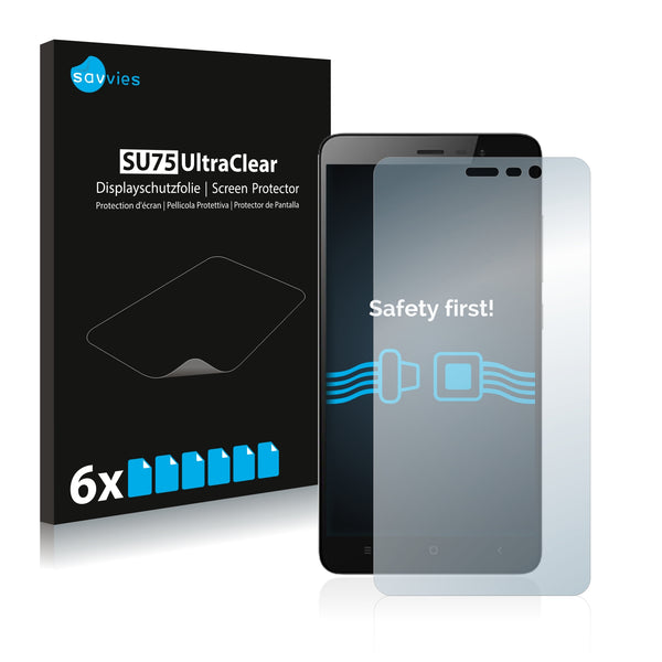 6x Savvies SU75 Screen Protector for Xiaomi Redmi Note 3