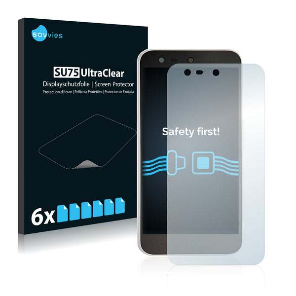 6x Savvies SU75 Screen Protector for ZTE Blade X5