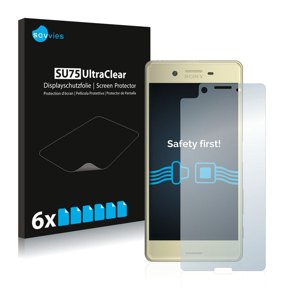 6x Savvies SU75 Screen Protector for Sony Xperia X