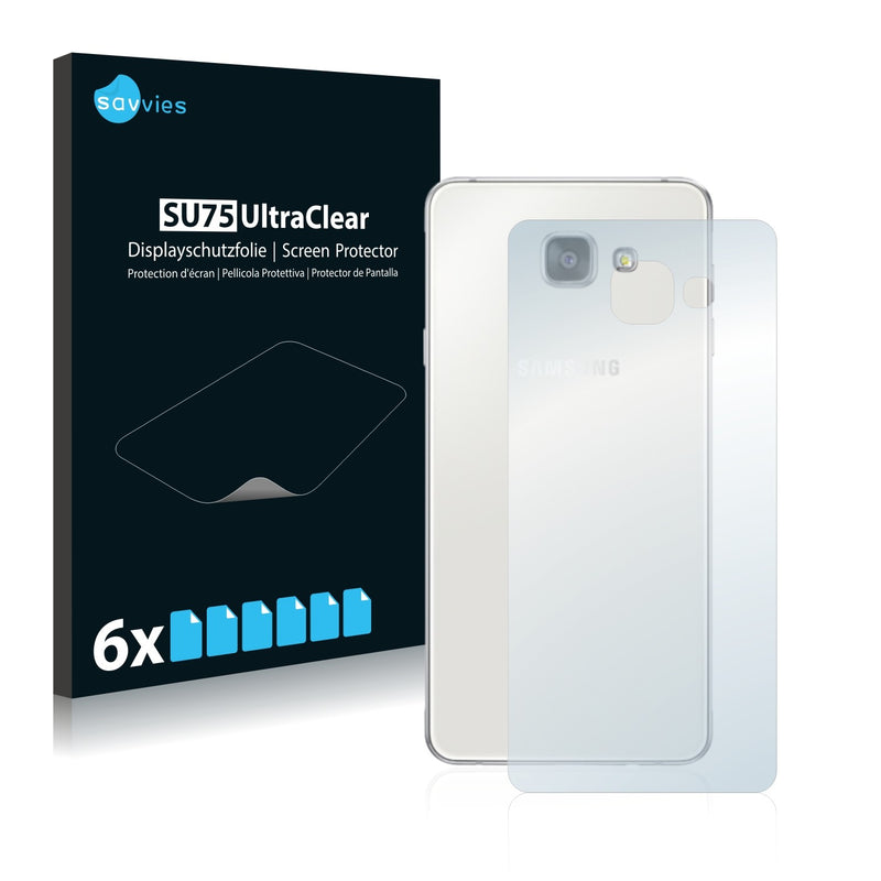 6x Savvies SU75 Screen Protector for Samsung Galaxy A7 2016 (Back)