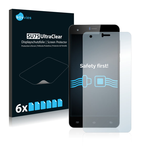 6x Savvies SU75 Screen Protector for GoClever Quantum2 550