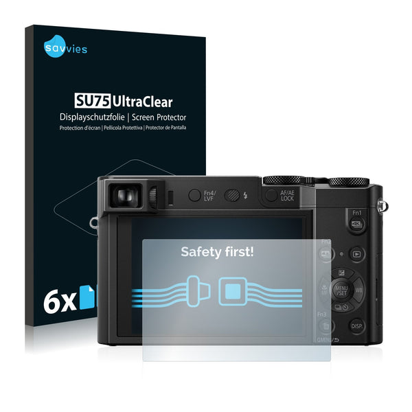 6x Savvies SU75 Screen Protector for Panasonic Lumix DMC-TZ100EB