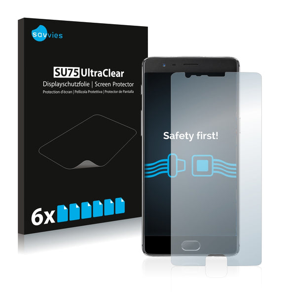 6x Savvies SU75 Screen Protector for OnePlus 3