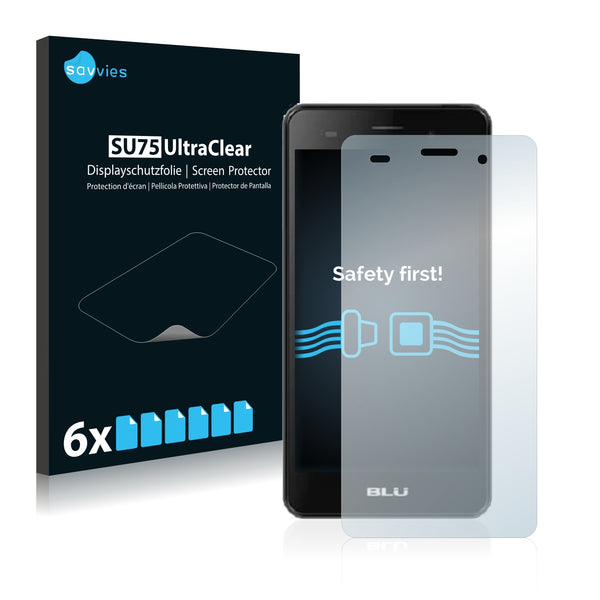 6x Savvies SU75 Screen Protector for BLU Dash X2