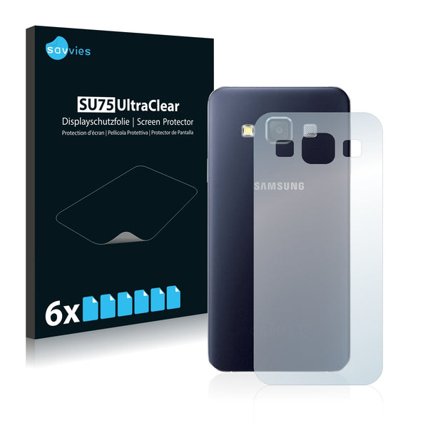 6x Savvies SU75 Screen Protector for Samsung Galaxy A3 2015 (Back)