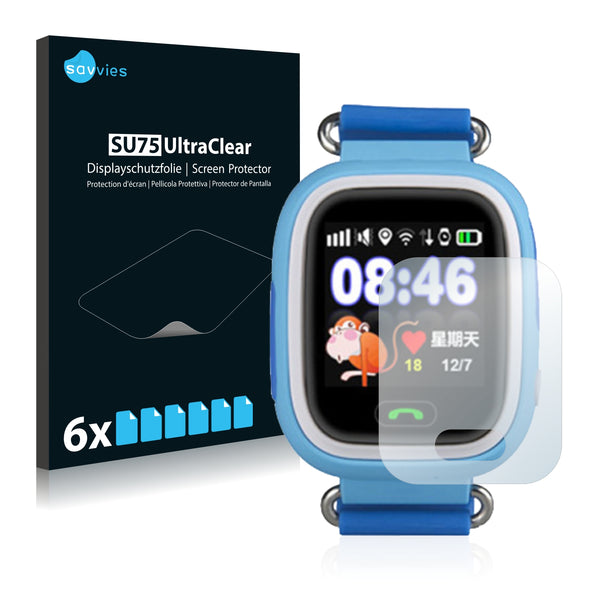 6x Savvies SU75 Screen Protector for Wonlex GPS Watch GW900S