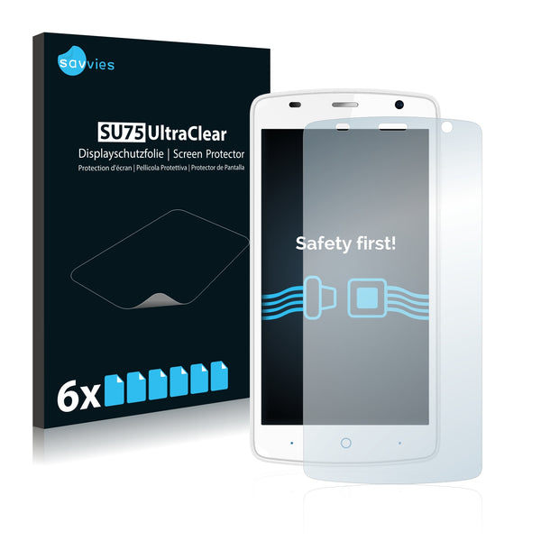 6x Savvies SU75 Screen Protector for ZTE Blade L5 Plus