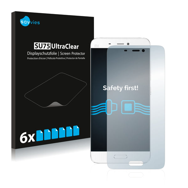 6x Savvies SU75 Screen Protector for Xiaomi Mi5 Pro