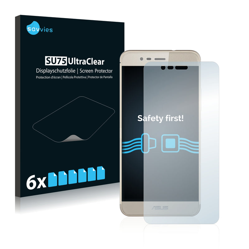 6x Savvies SU75 Screen Protector for Asus ZenFone Pegasus 3