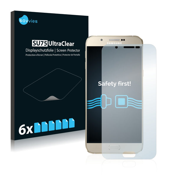 6x Savvies SU75 Screen Protector for Samsung Galaxy A8 2016