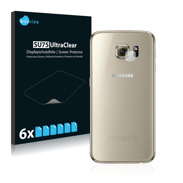 6x Savvies SU75 Screen Protector for Samsung Galaxy S6 (Camera)