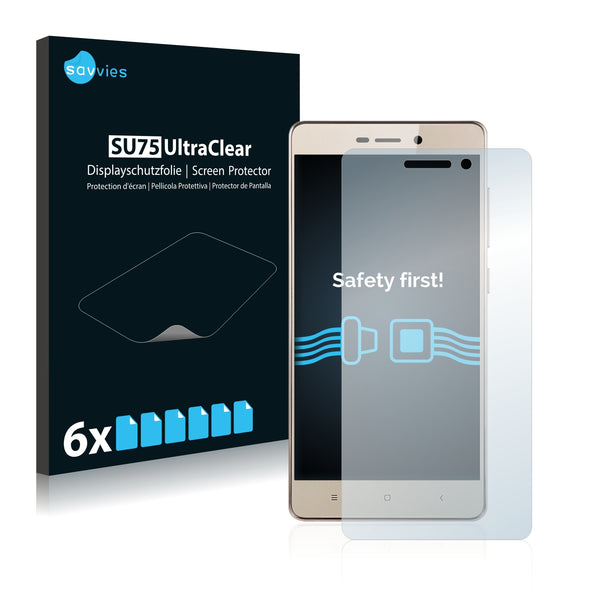 6x Savvies SU75 Screen Protector for Xiaomi Redmi 3S