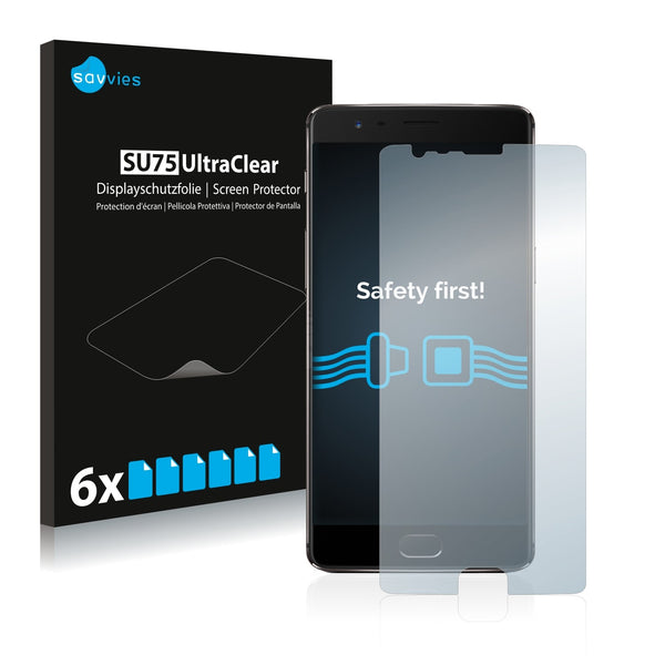 6x Savvies SU75 Screen Protector for OnePlus 3T