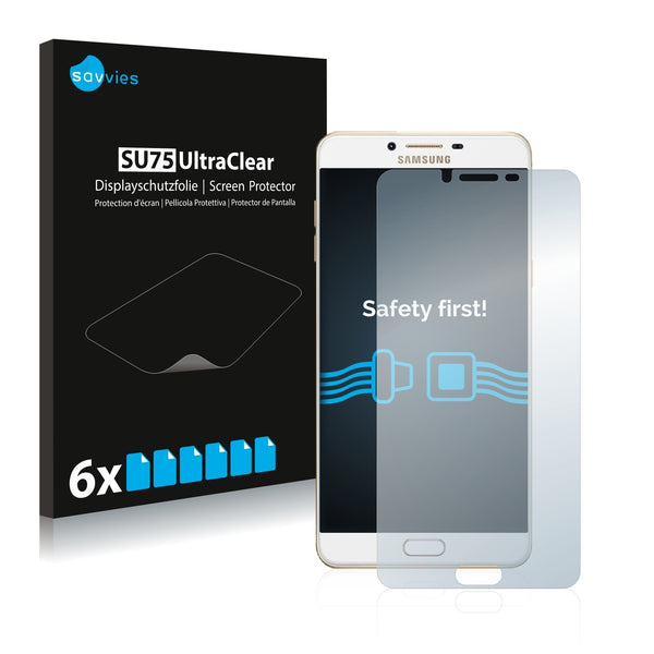6x Savvies SU75 Screen Protector for Samsung Galaxy C9 Pro