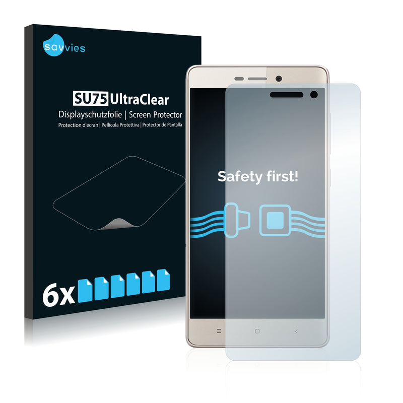 6x Savvies SU75 Screen Protector for Xiaomi Redmi 3X