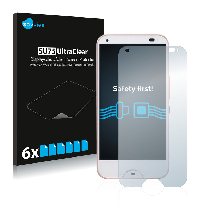 6x Savvies SU75 Screen Protector for Kyocera rafre KYV40