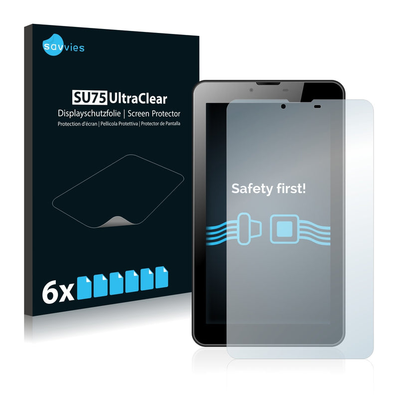 6x Savvies SU75 Screen Protector for Odys Sense 7 Plus