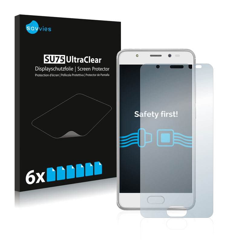 6x Savvies SU75 Screen Protector for Wiko U Feel Prime