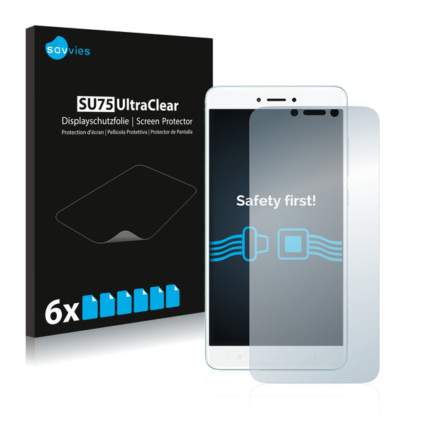 6x Savvies SU75 Screen Protector for Xiaomi Redmi 4X