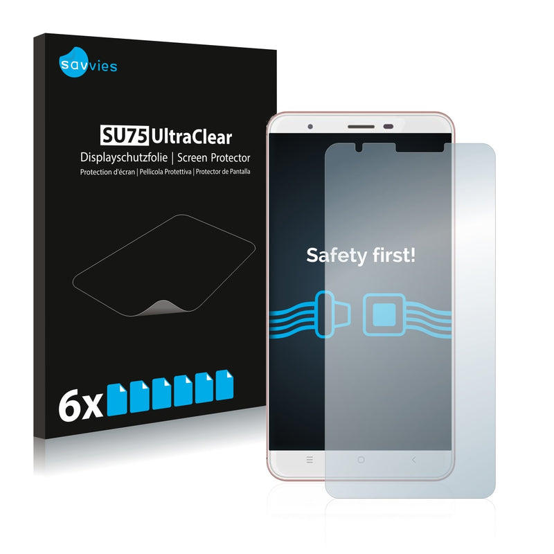 6x Savvies SU75 Screen Protector for Oukitel U15 Pro