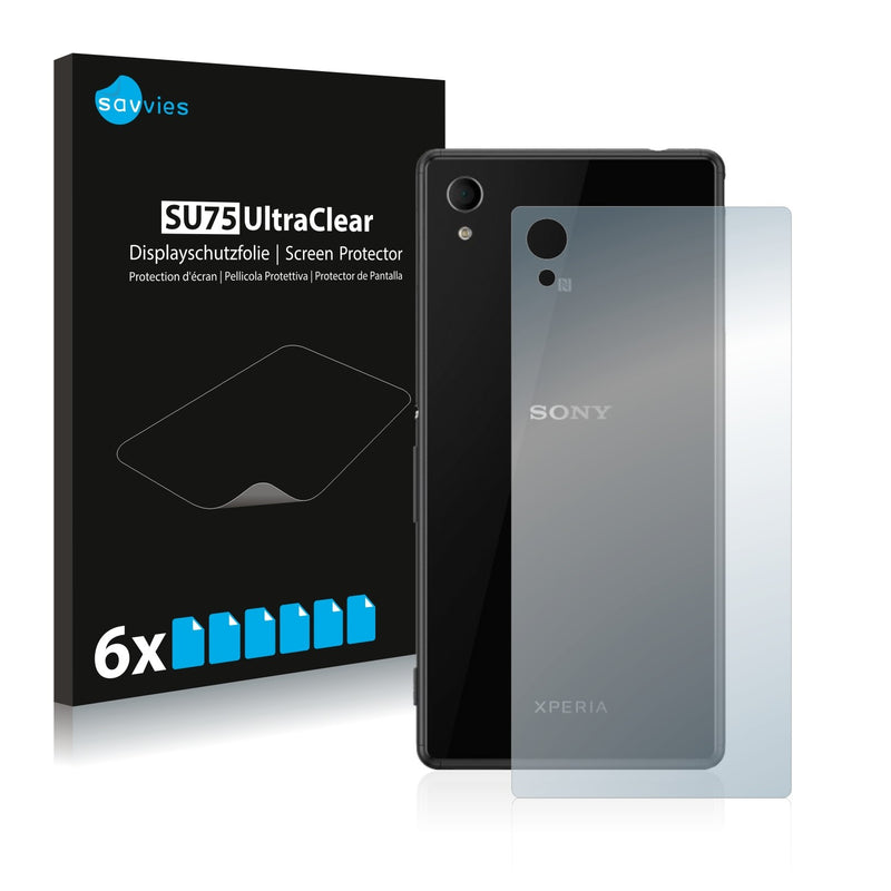 6x Savvies SU75 Screen Protector for Sony Xperia M4 Aqua (Back)