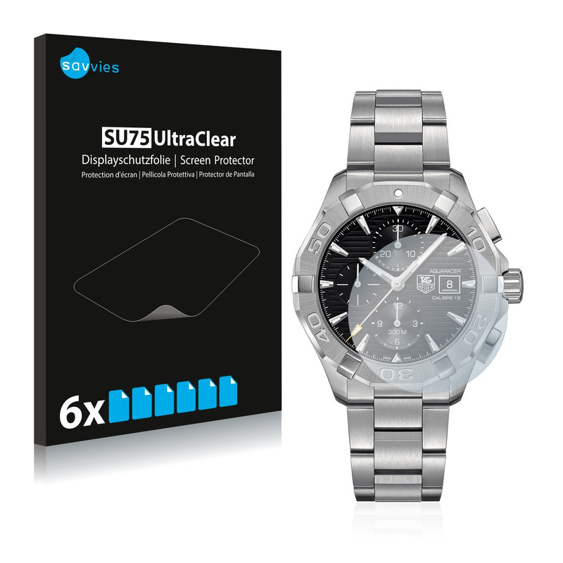 6x Savvies SU75 Screen Protector for TAG Heuer Aquaracer (43 mm)