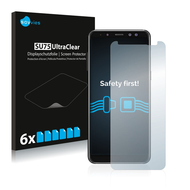 6x Savvies SU75 Screen Protector for Samsung Galaxy A8 2018