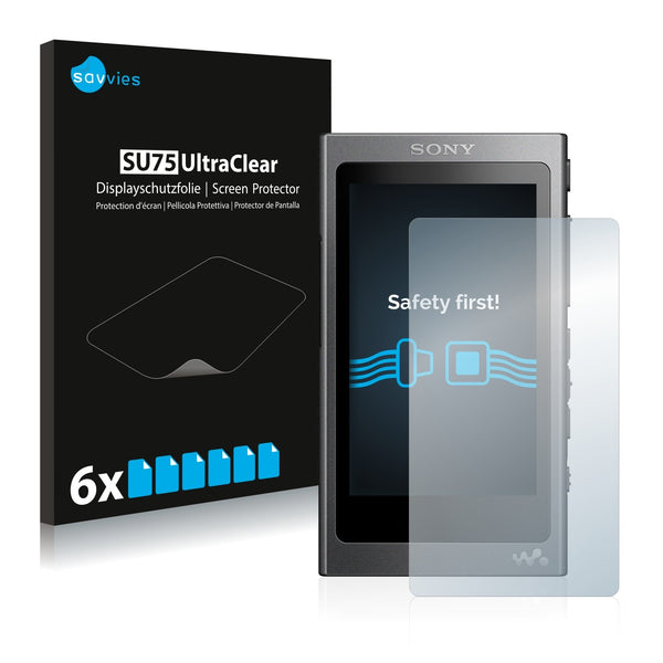 6x Savvies SU75 Screen Protector for Sony Walkman A30