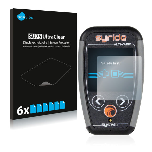 6x Savvies SU75 Screen Protector for Syride Sys'Alti V3