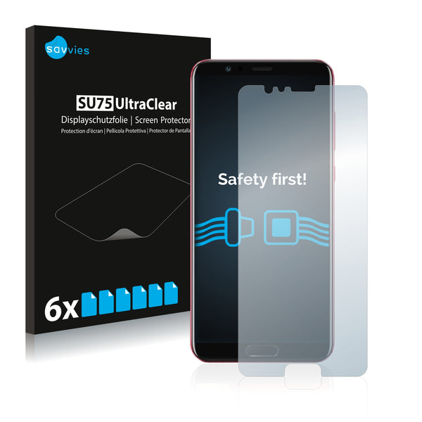 6x Savvies SU75 Screen Protector for Honor View 10
