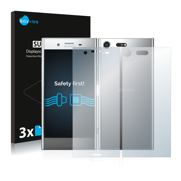 6x Savvies SU75 Screen Protector for Sony Xperia XZ Premium (Front + Back)