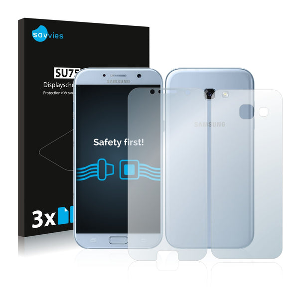 6x Savvies SU75 Screen Protector for Samsung Galaxy A5 2017 (Front + Back)