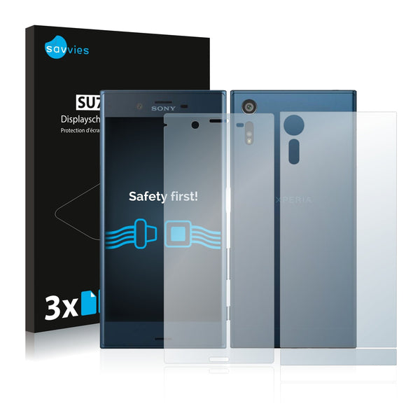 6x Savvies SU75 Screen Protector for Sony Xperia XZ (Front + Back)