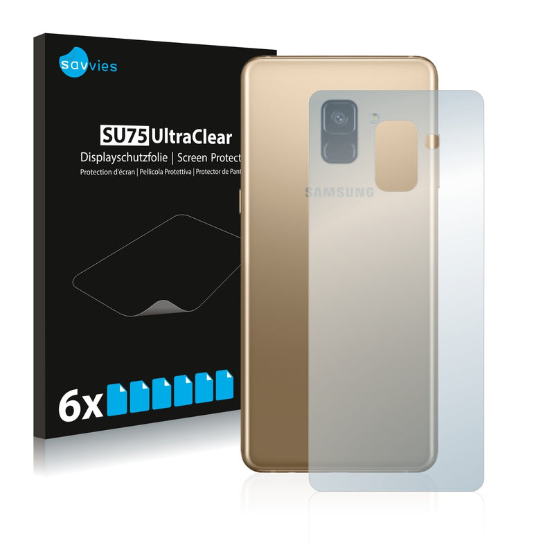 6x Savvies SU75 Screen Protector for Samsung Galaxy A8 Plus 2018 (Back)