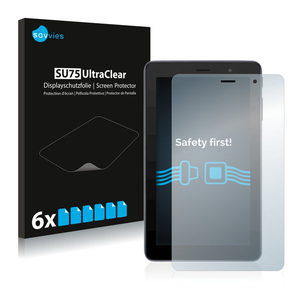 6x Savvies SU75 Screen Protector for Alcatel 1T 7