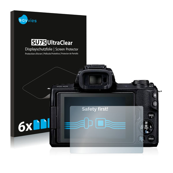 6x Savvies SU75 Screen Protector for Canon EOS M50