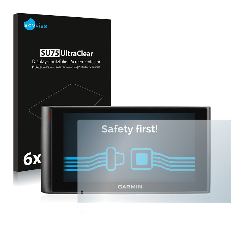 6x Savvies SU75 Screen Protector for Garmin dezlCam LMT