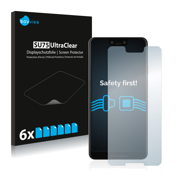 6x Savvies SU75 Screen Protector for Google Pixel 3 XL