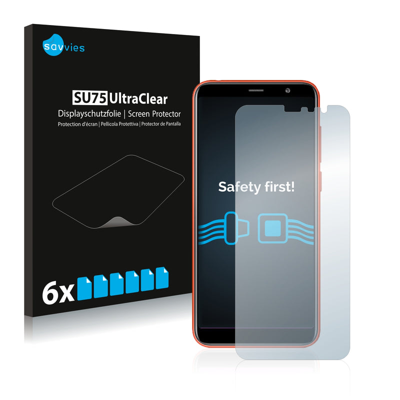 6x Savvies SU75 Screen Protector for Meizu M6T